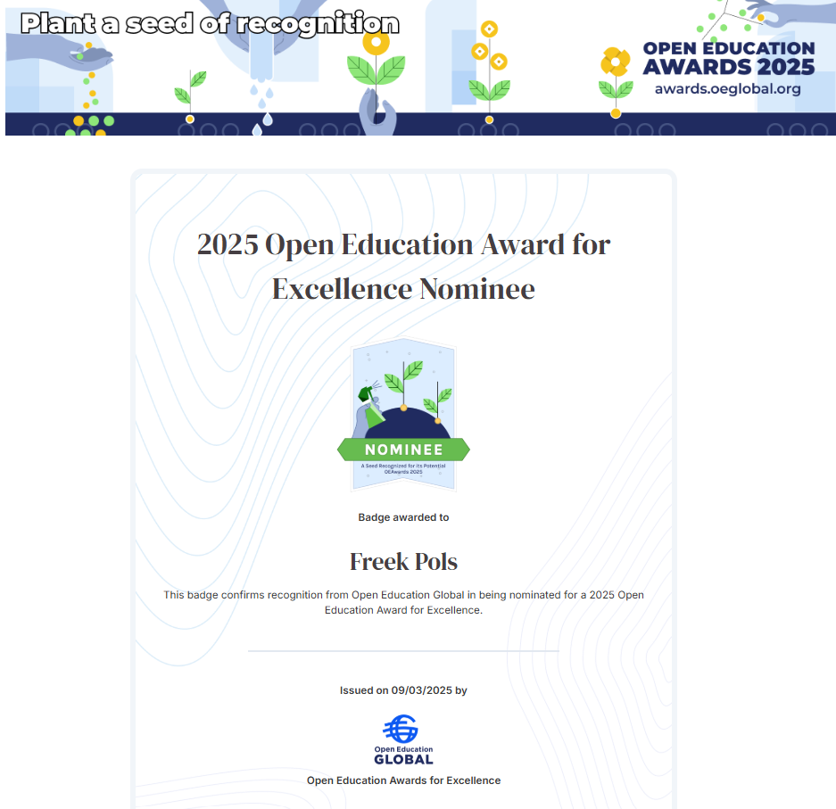 2025 Open Education Award for Excellence Nominee